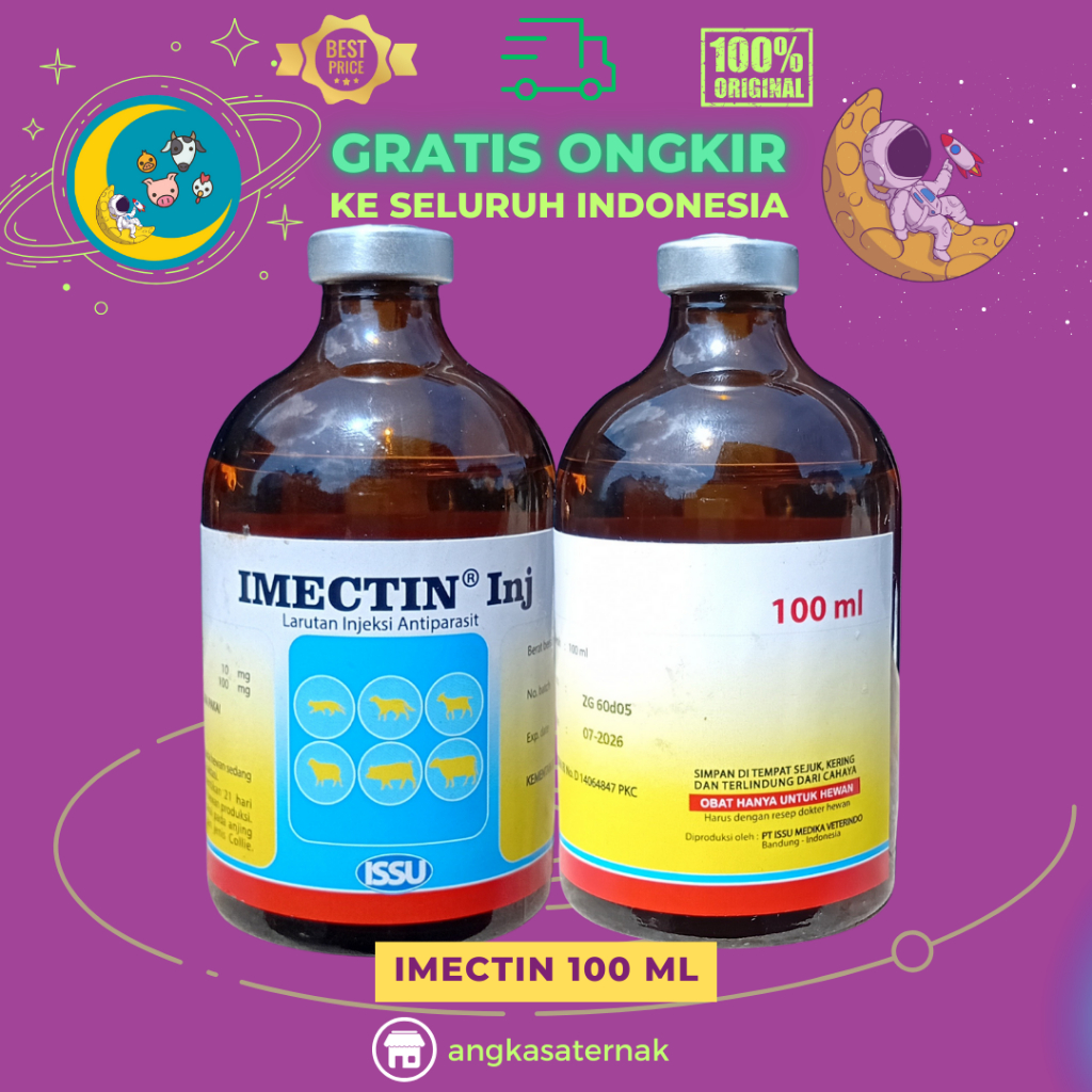 IMECTIN 100 ML - Untuk Ektoparasit Dan Endoparasi Like Ivomec Super Dan Intermectin Super.