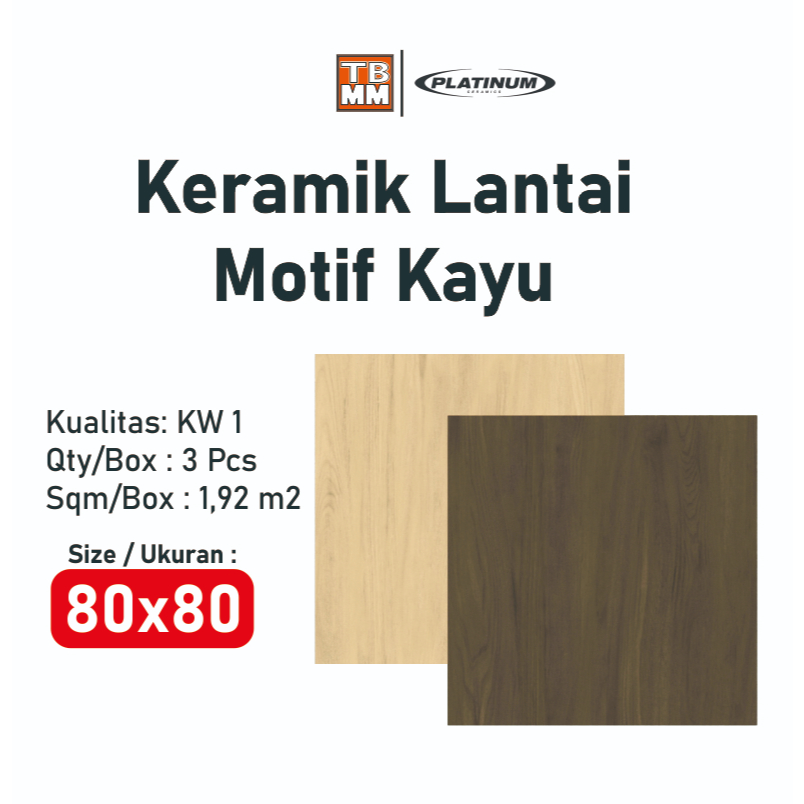 Keramik Platinum 80x80 Motif Kayu / Keramik 80x80 Motif Kayu