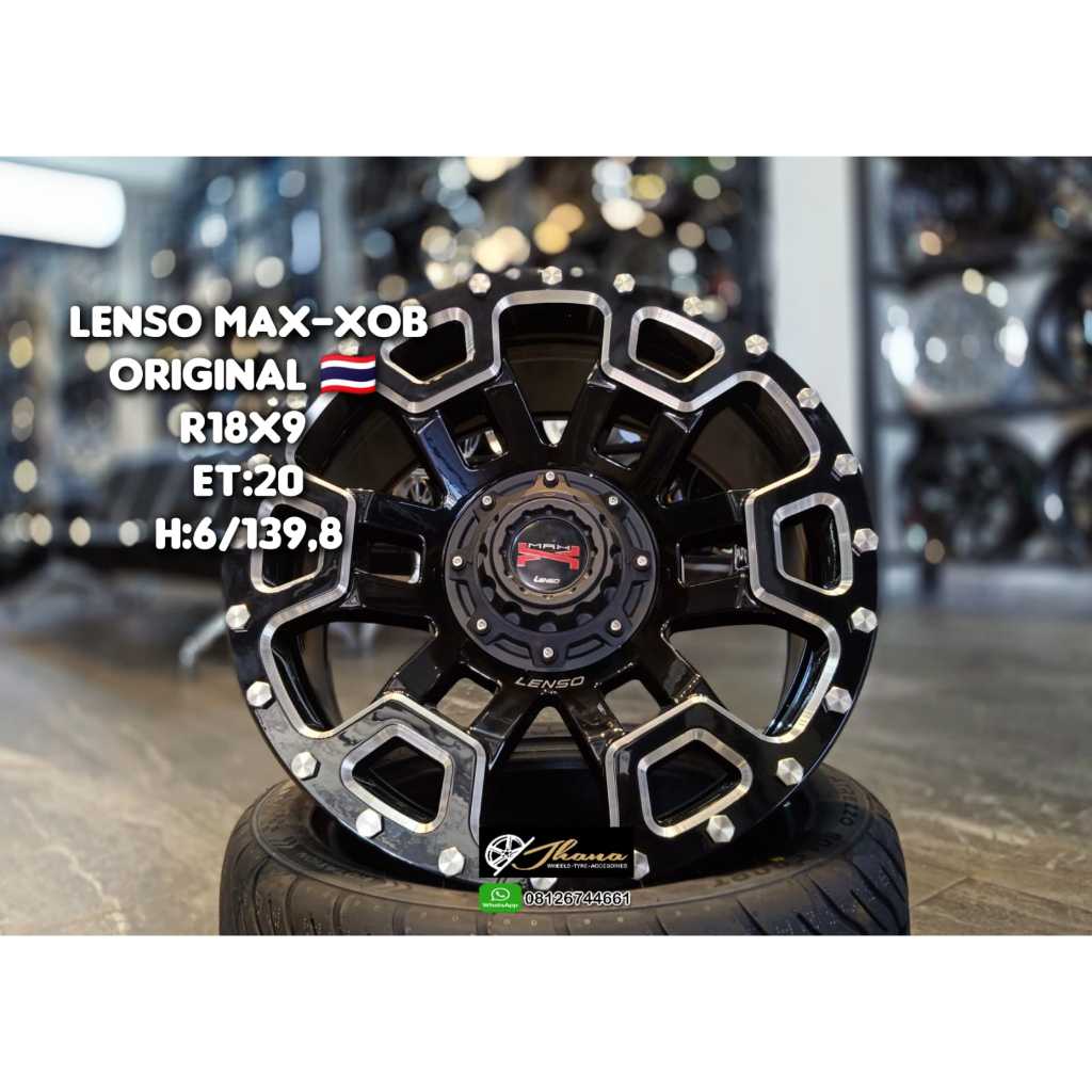 Velg lenso Max X-08 Original Thailand 18x9 Et 20 Hole 6-139,7 Hitam Polish
