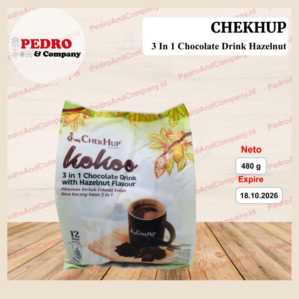 

Chekhup kokoo 3in1 chocolate drink HAZELNUT 12 sachet 480 gram minuman