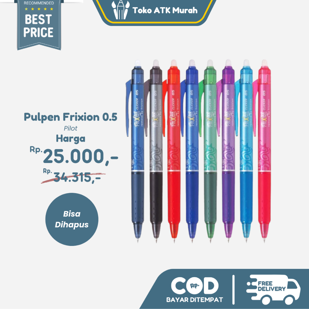 

Pilot Frixion Clicker 0.5 / Ballpoint Bisa Dihapus