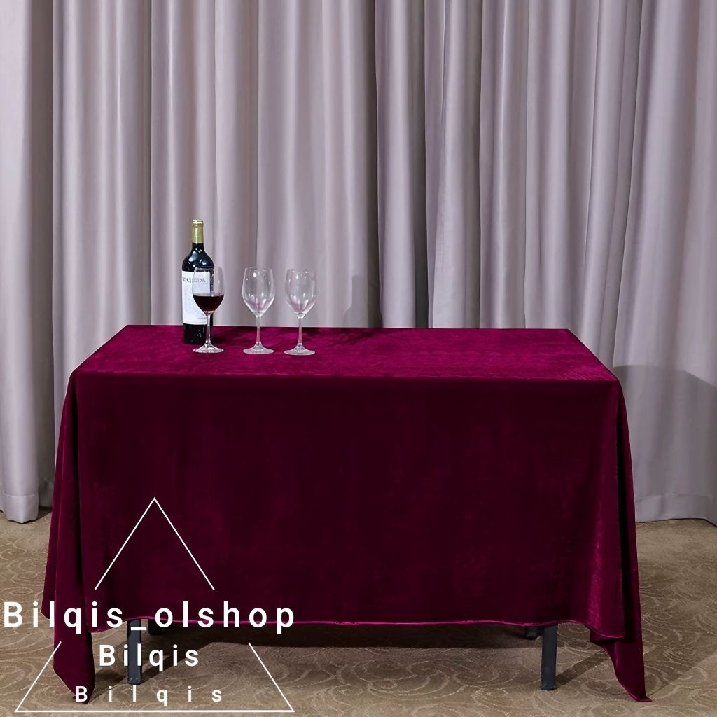 Taplak Meja Ruang Tamu Taplak Meja Kain Suede