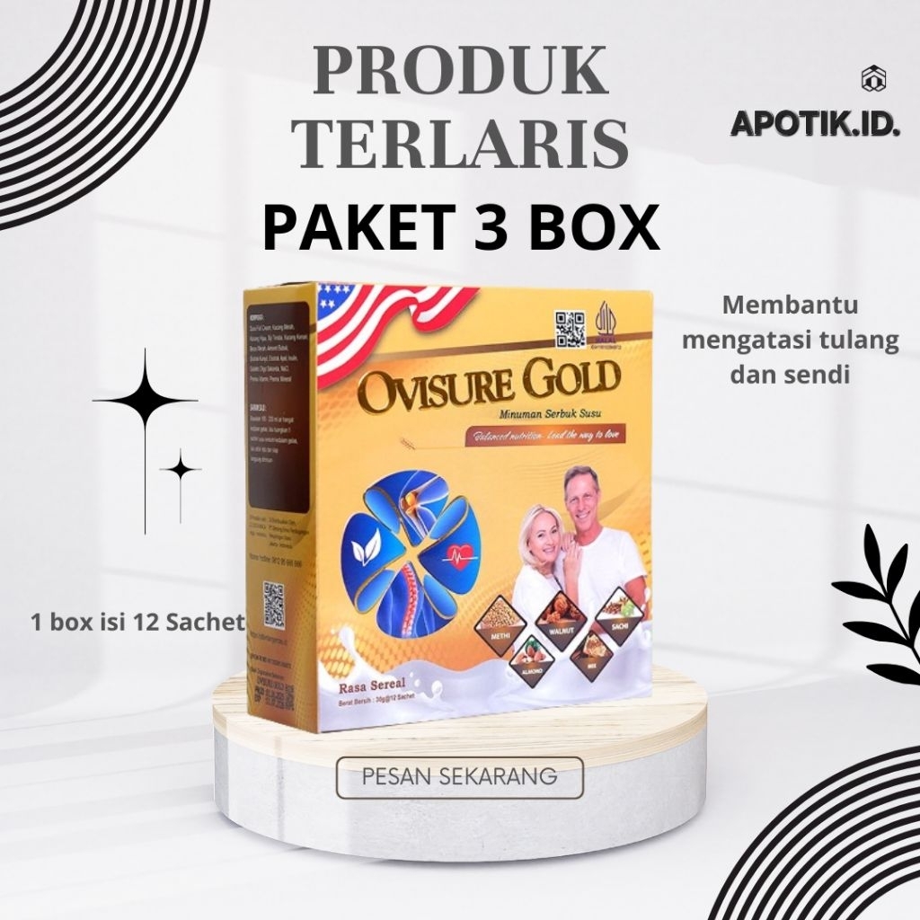 

(PAKET 3 BOX) OVISURE GOLD SUSU TULANG DAN SENDI ORIGINAL BPOM