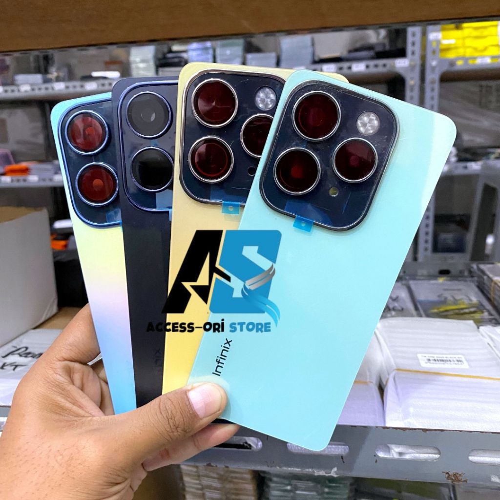 Backdoor Tutup Belakang HP Infinix Hot 40 Pro X6837 Bekdor + Ring Kaca Kamera
