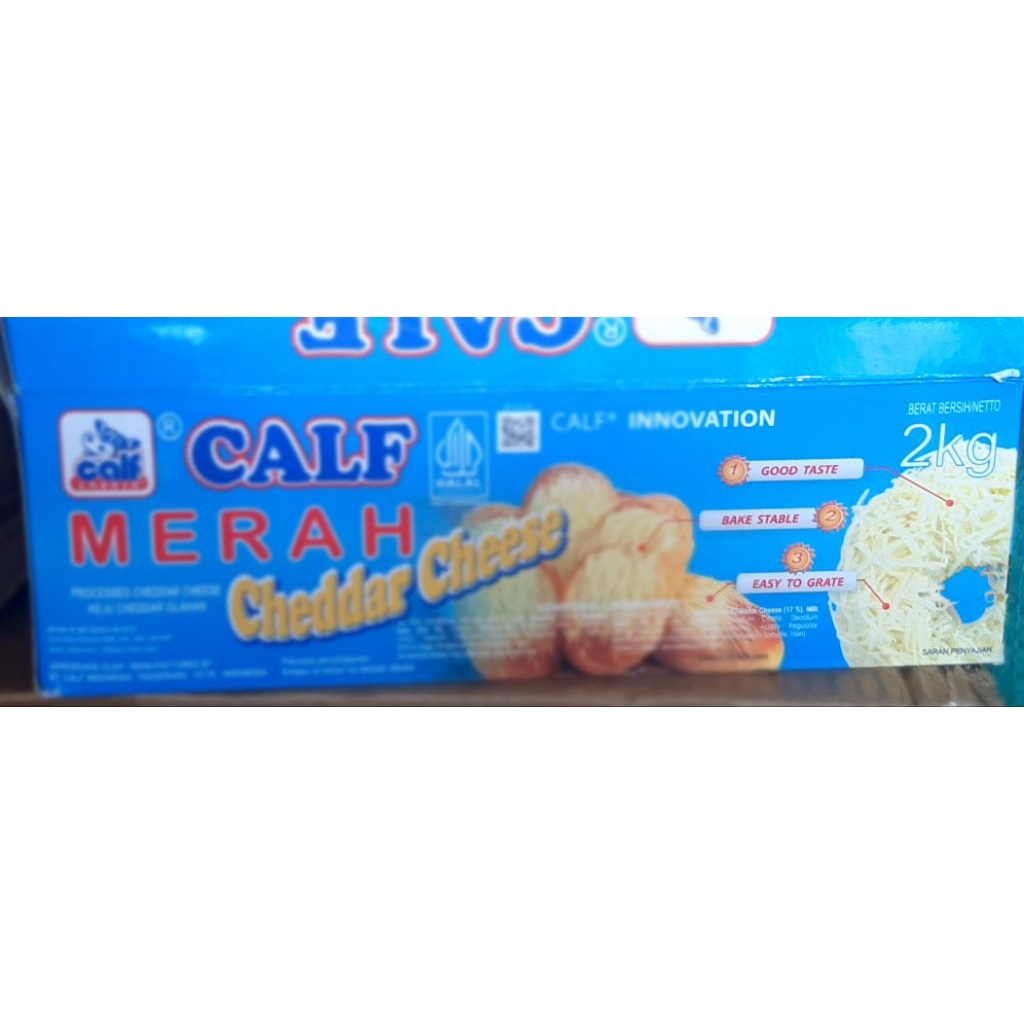 

keju cheddar calf merah 250 gr