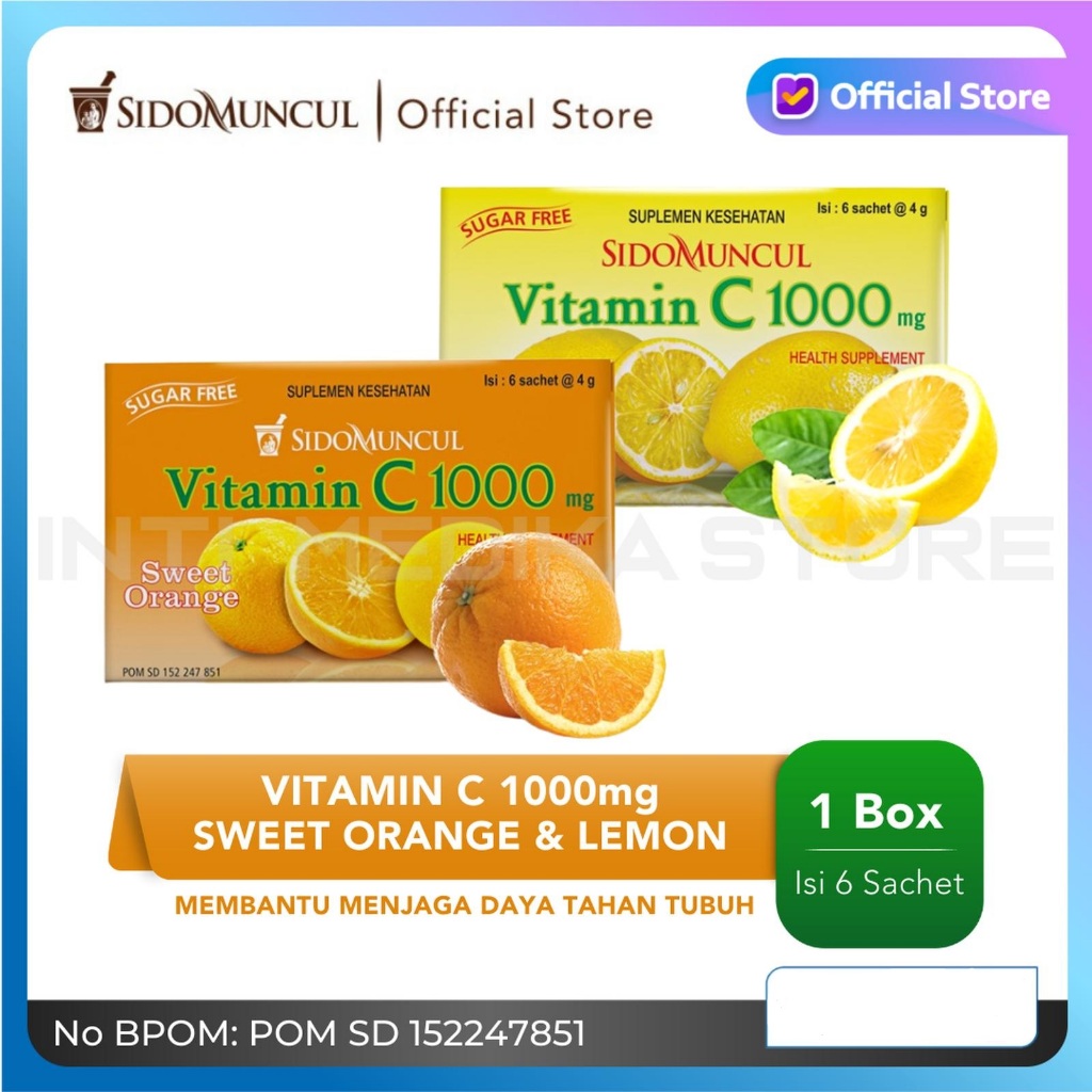 Sidomuncul Vitamin C 1000 Lemon isi 1 sachet Vit C1000