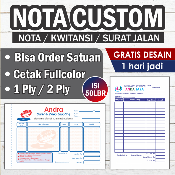 

NOTA CUSTOM / KWITANSI / SURAT JALAN