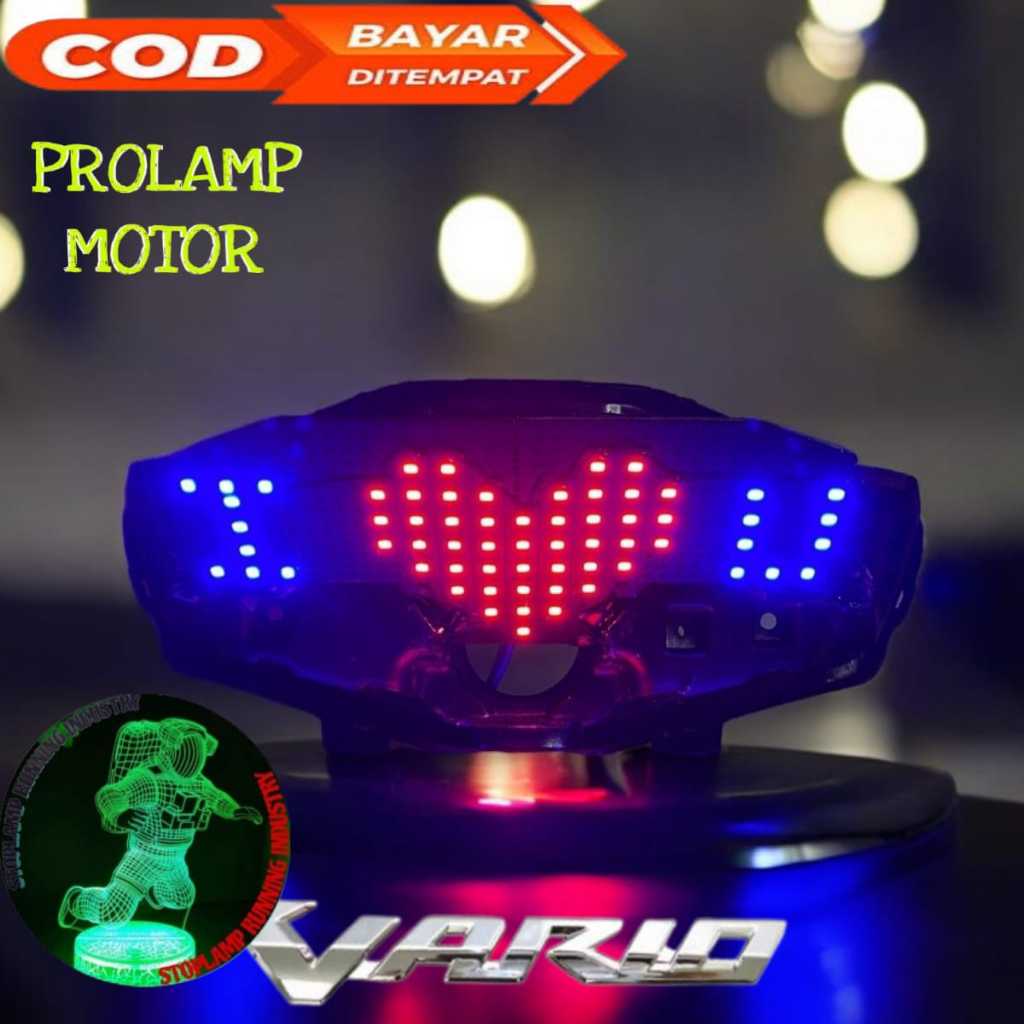 STOPLAMP RUNNING VARIO 125 NEW / 150 NEW TAHUN 2018-2023 MODEL I LOVE U
