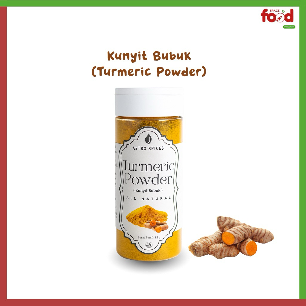 

Turmeric Powder/Kunyit Bubuk/Bumbu Dapur Bubuk Kunyit/Astrospices Kunyit Bubuk 85 Gram