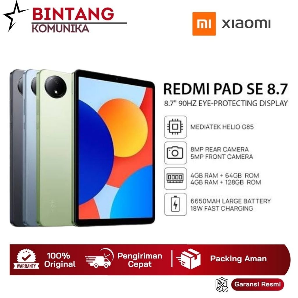 Xiaomi Redmi Pad SE 8.7" Tablet | 90HZ | 6650mAh Battery | Octa-Core | Tablet Android
