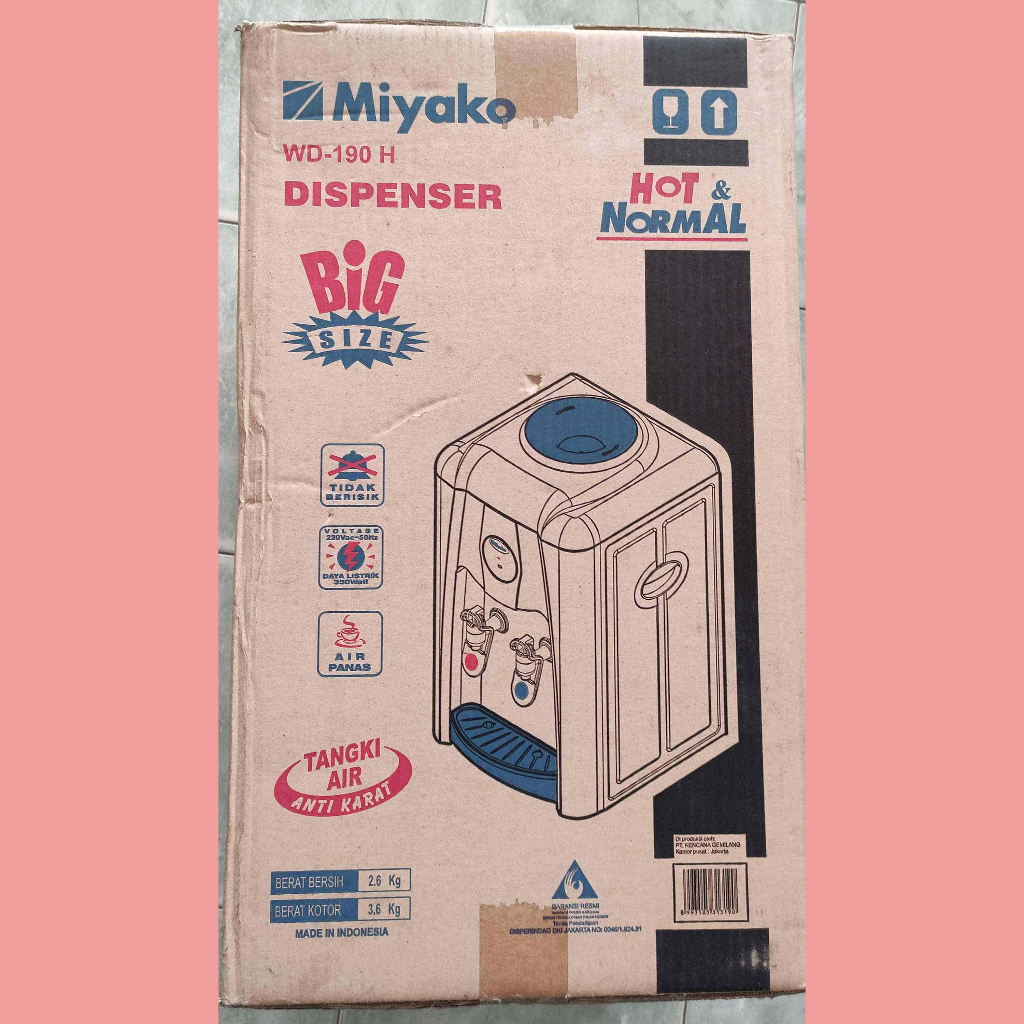 Dispenser Hot & Normal WD-190H Water dispenser WD 190H WD190H Miyako Big Size