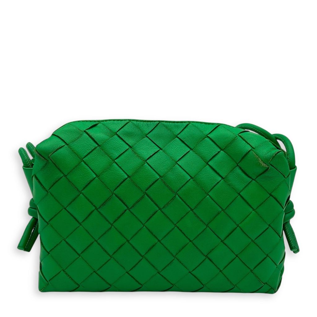 Bottega Veneta Loop Crossbody Bag Green in Calfskin PRELOVED