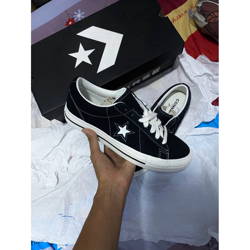 CONVERSE ONE STAR BLACK WHITE
