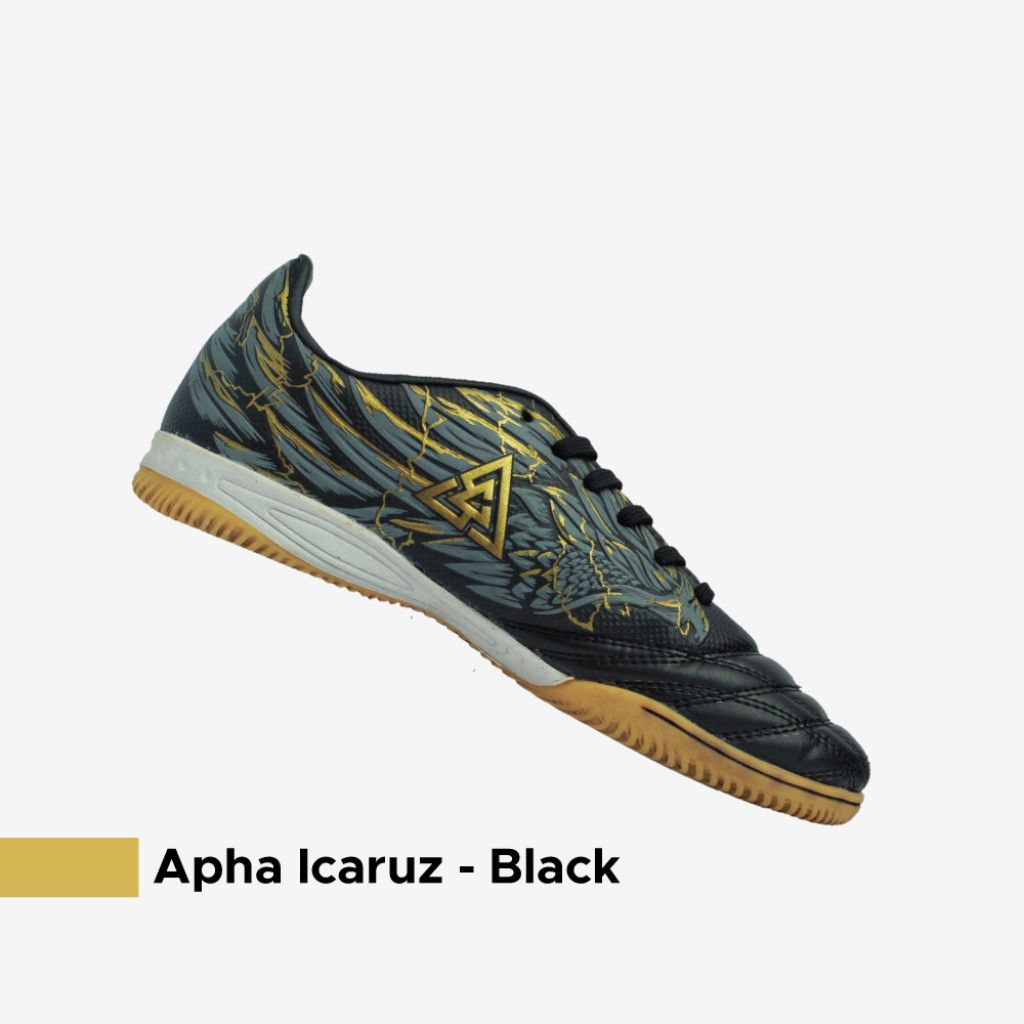 Sepatu Futsal Apha Icarus Original - Black Gold