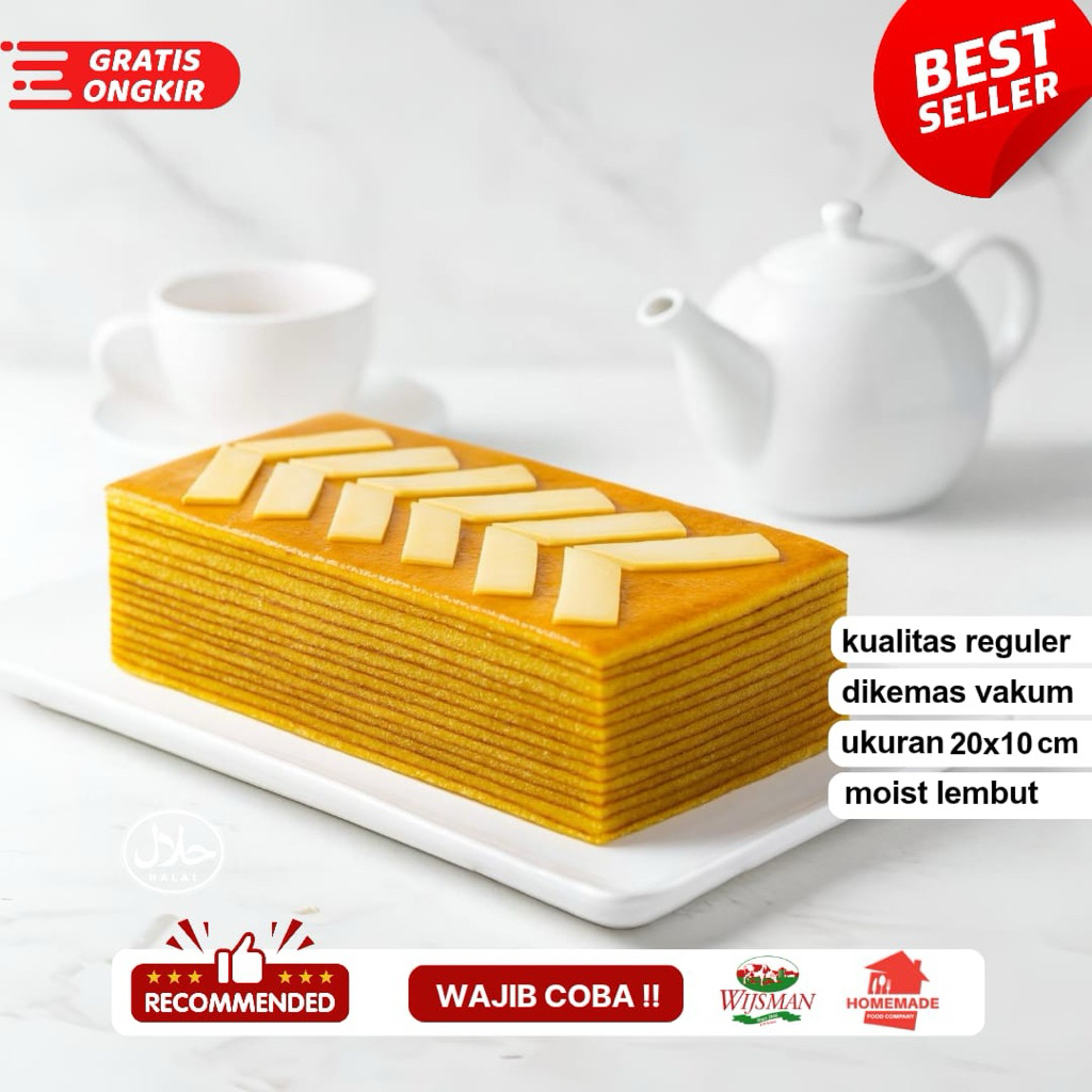 

LAPIS LEGIT KEJU REGULAR UK 20x10 cm kue food cemilan enak