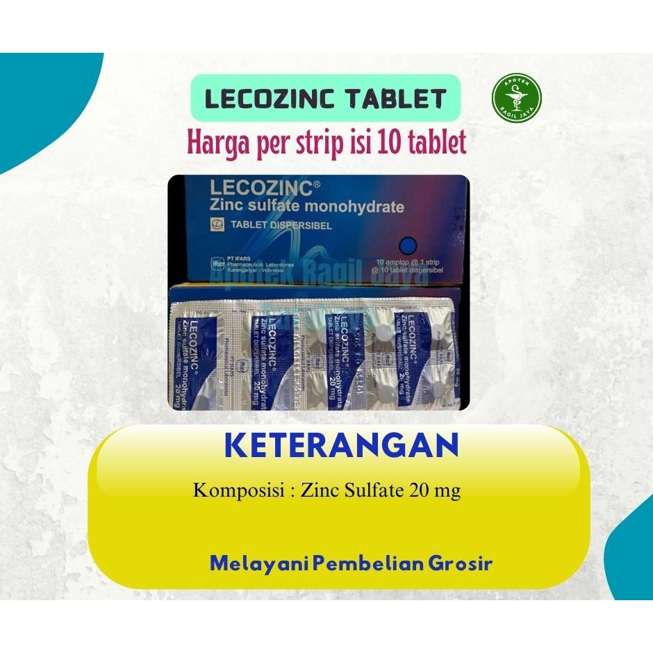 LECOZINC ZINC TABLET VITAMIN OBAT DIARE IFARS