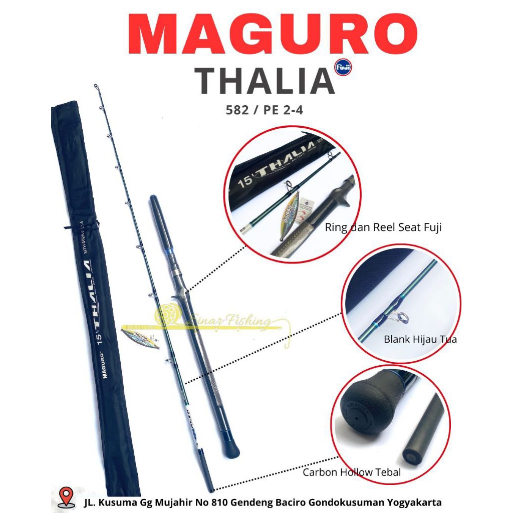 Joran OH Terbaru Maguro Thalia 582B 2-4 Carbon Fuji
