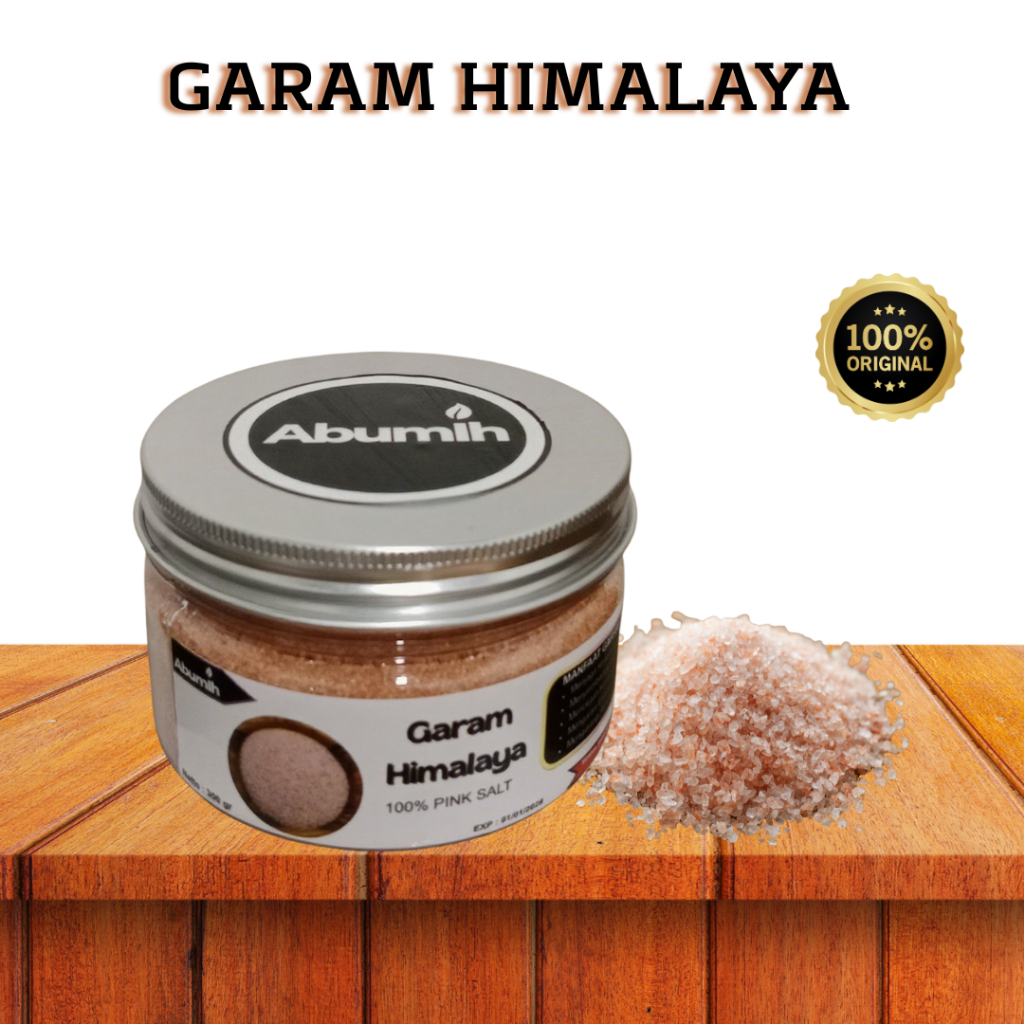 

Garam Himalaya Himalayan Pink Salt Premium Original Abumih untuk perawatan kulit alami