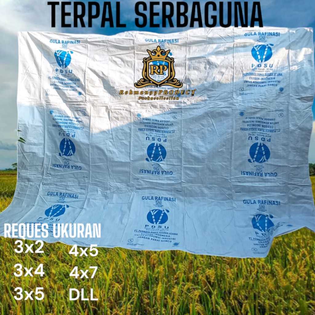 Terpal Jemuran Padi Ukuran 3x4 Gebang Amparan Serbaguna // Terpal Jemuran Dari Karung Bisa Rekues