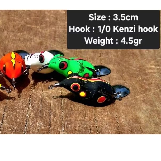 SOFT FROG 3,5CM BIGOS LURE | UMPAN CASTING IKAN GABUS DAN TOMAN