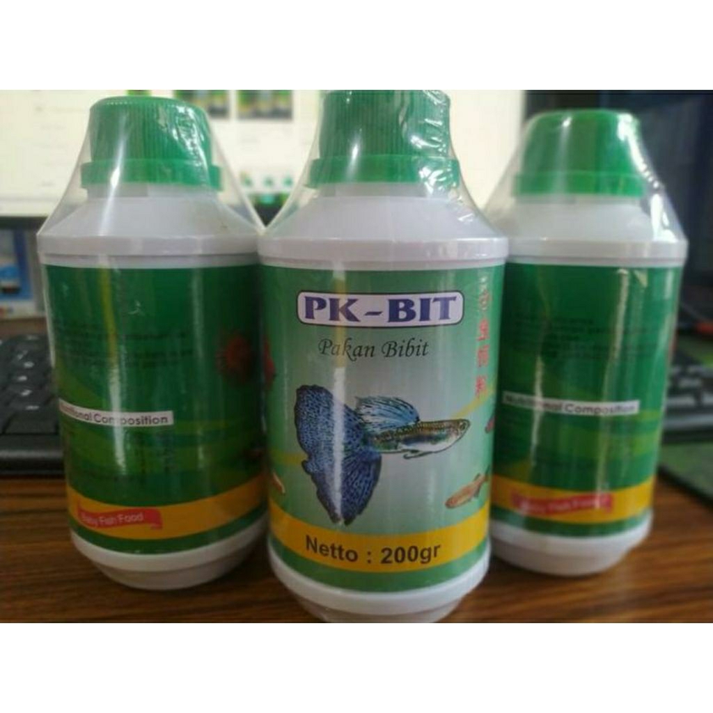 PK Bit M Untuk ikan Hias Kecil Pelet Pk Bit M Pakan BiBit Ikan 200gr