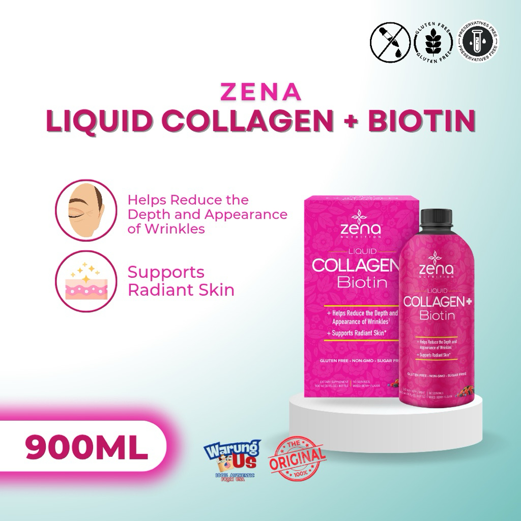 Zena Liquid Collagen+Biotin (Ori USA) 900ml