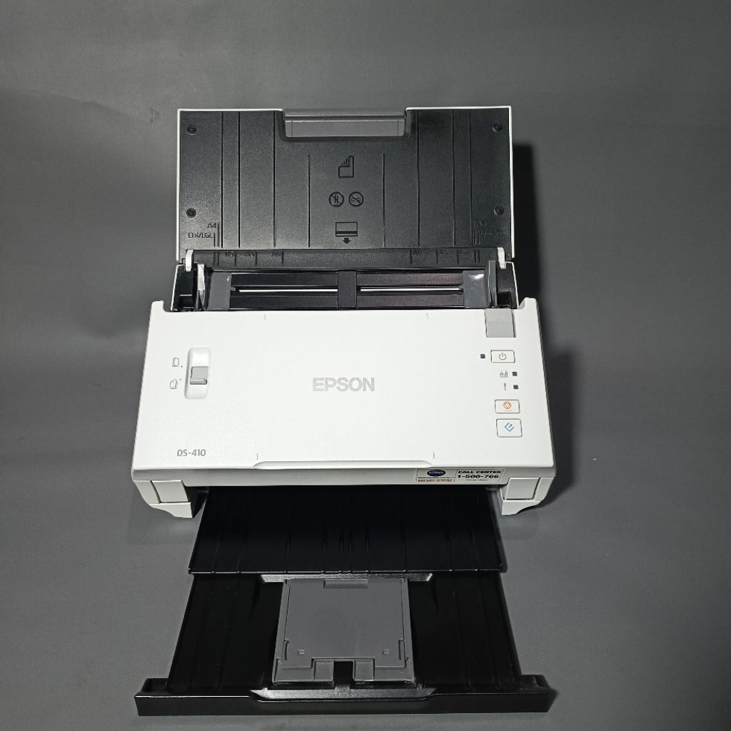 Scanner dokumen F4 Epson DS 410 bisa scan A3 di lipat siap pakai ( free packing kayu khusus ekspedis