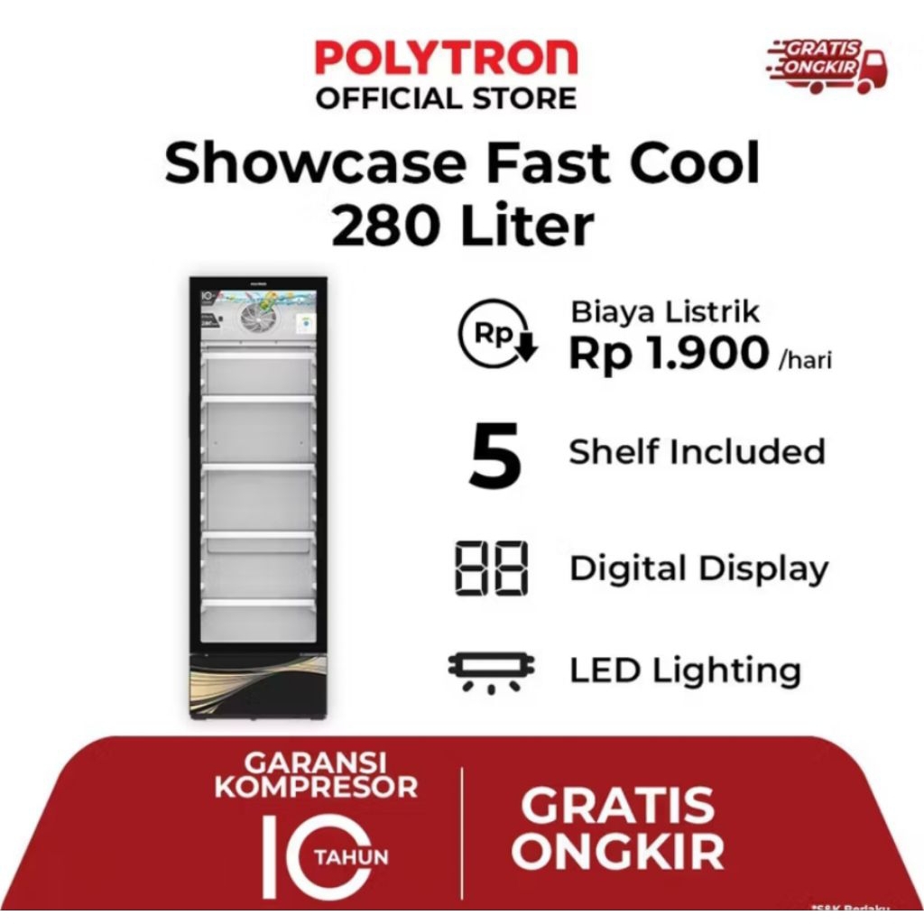 SHOWCASE POLYTRON 5 RAK SCN287/288 TERBARU