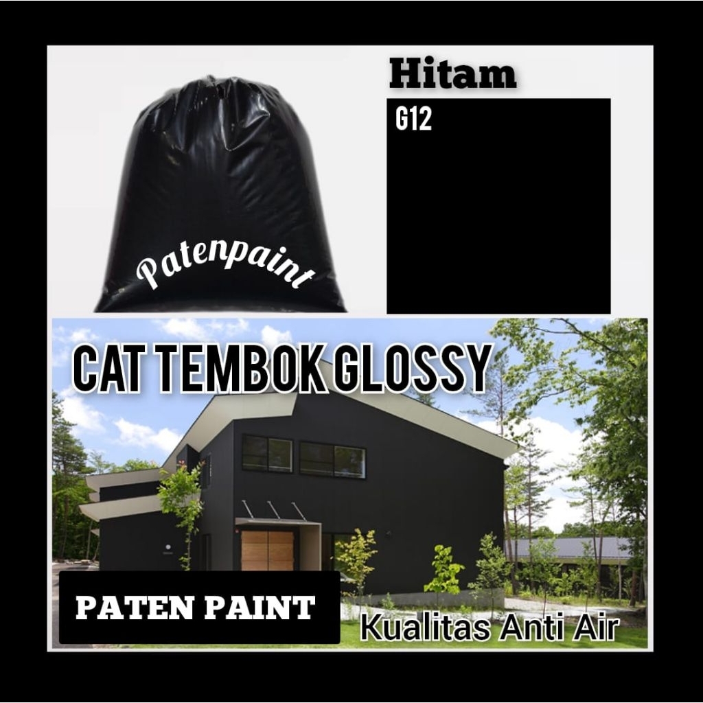 cat hitam glossy cat tembok mengkilap cat anti air