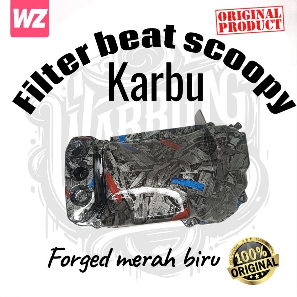 carbon forged biru cover filter beat karbu/scoopy karbu