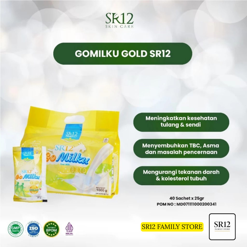 

GOMILKU GOLD SR12 1KG / 40 SACHET | SUSU KAMBING ETAWA UNTUK LANSIA & MENJAGA KESEHATAN TULANG