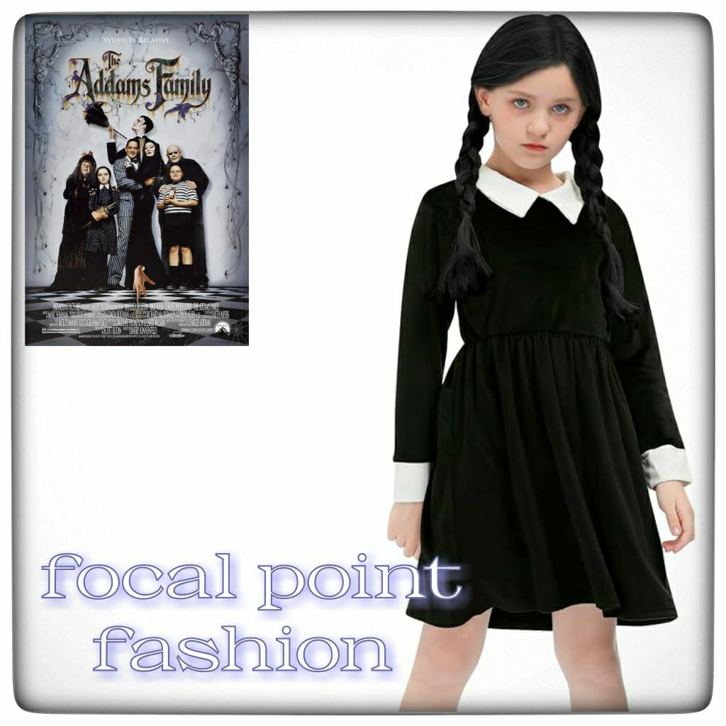 kostum Wednesday anak addams family Halloween costume
