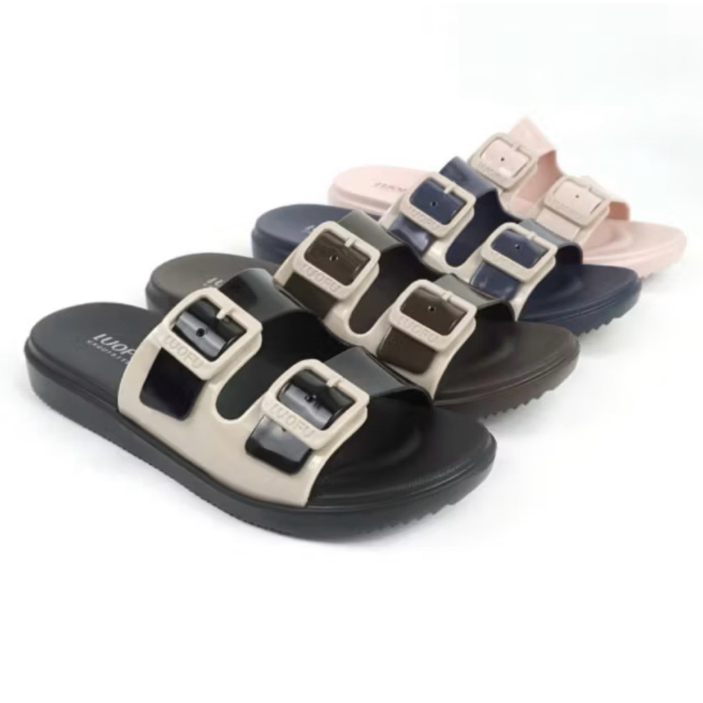 LUOFU ORIGINAL Sandal slop wanita import Sandal luofu wanita murah size 36-40