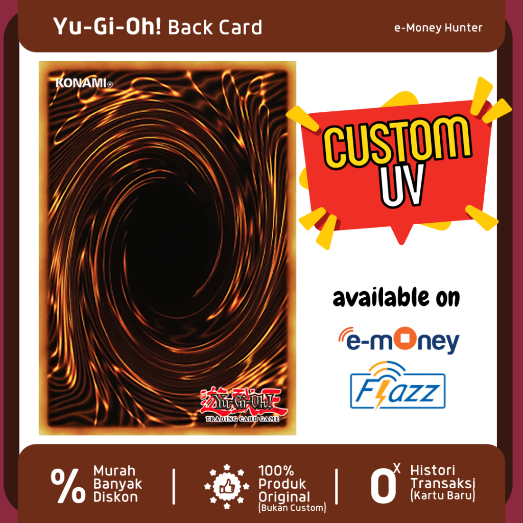 e-Money Flazz YUGIOH CARD YU GI OH Kartu Custom UV Doff eToll NFC