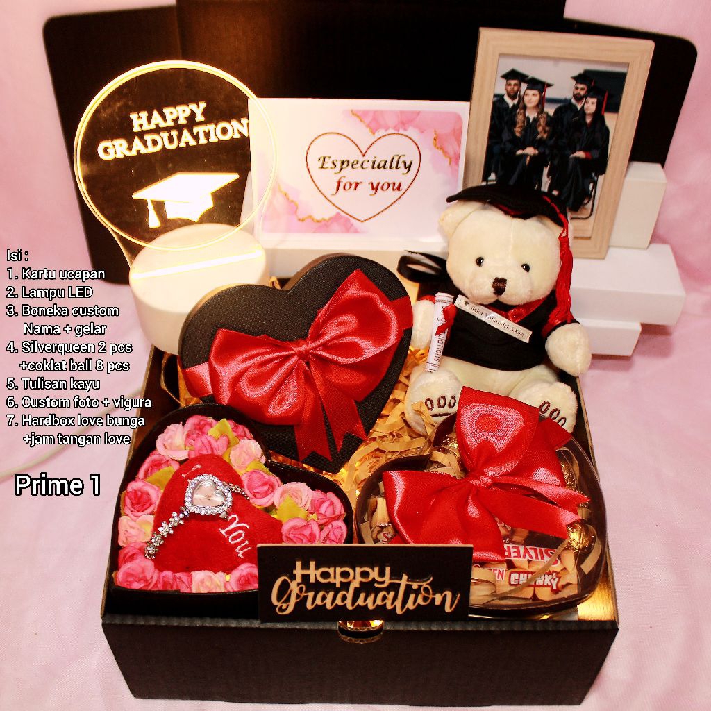 KADO WISUDA HAMPERS BONEKA BUNGA WISUDA HADIAH LAMPU WISUDA
