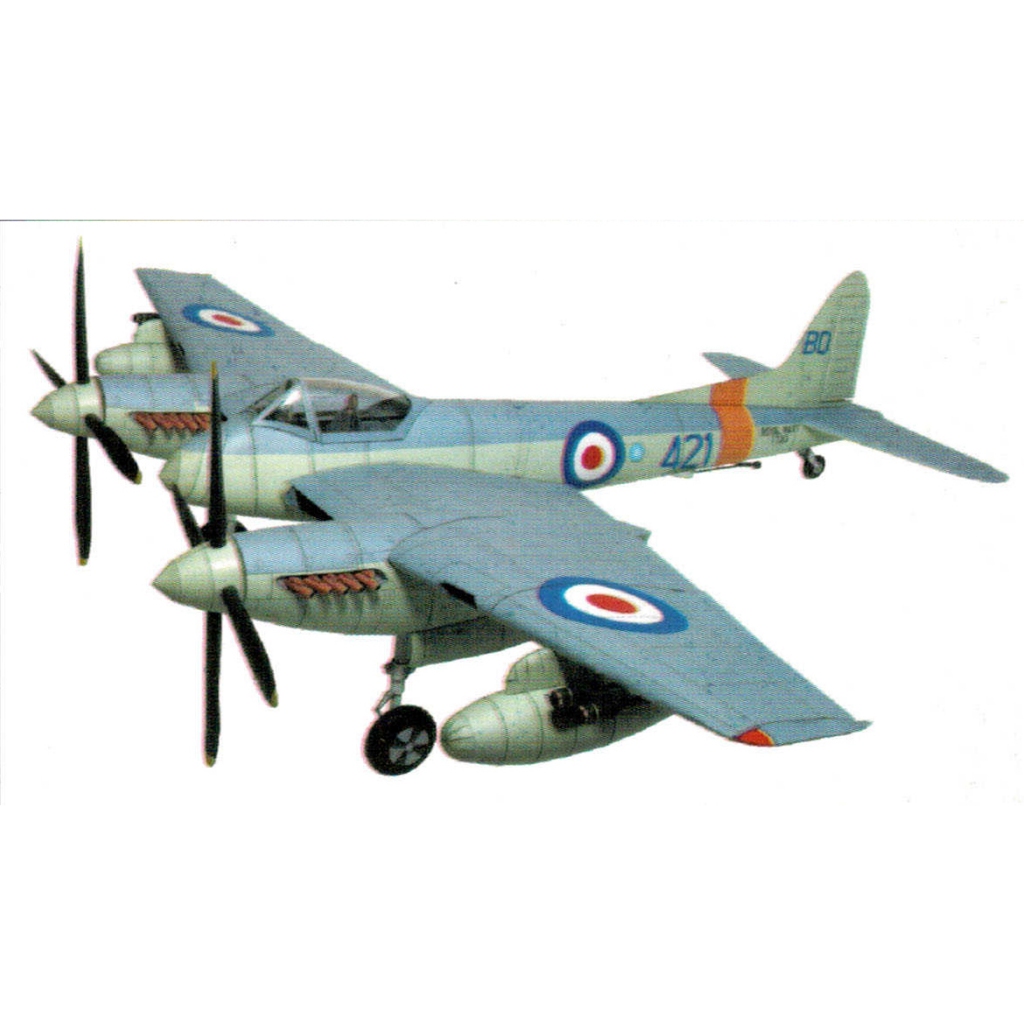 DIY Model Kertas Pesawat tempur Inggris era Perang Dunia II - De Haviland Sea Hornet F20