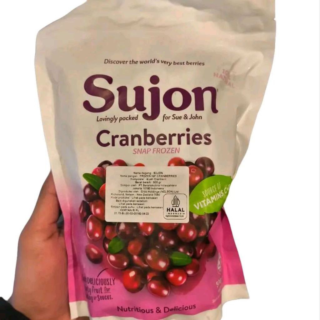 

Sujon buah cranberry Frozen cranberry snap Frozen 500 gram