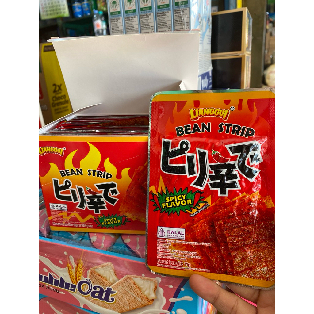 

cemilan viral bean strip/konjac tripe