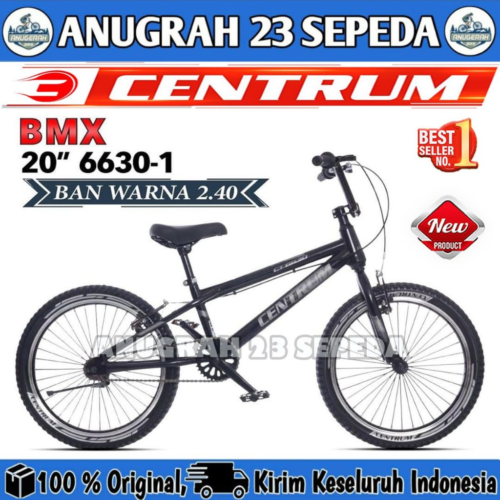 Sepeda Anak Laki BMX CENTRUM CT 6630-1 Ban 2.40 Velg Rim Alloy