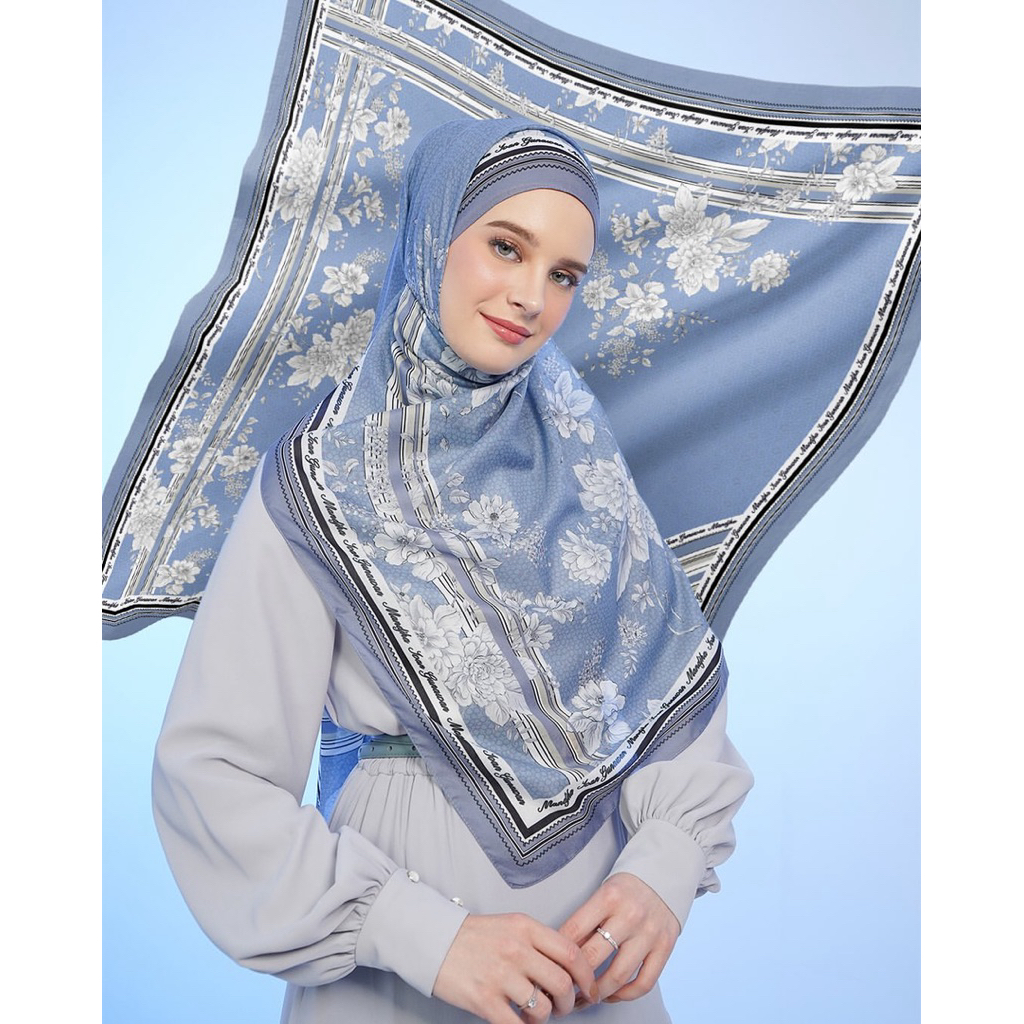 VERONICA BLUE SCARF || OFFICIAL HIJAB MANDJHA IVAN GUNAWAN