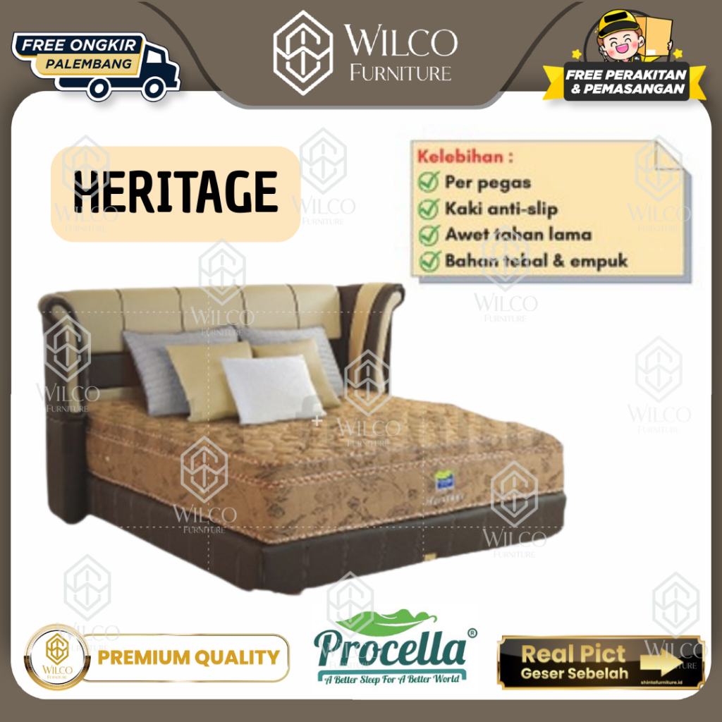 Kasur Spring Bed Procella Heritage/Matras Springbed Procella Heritage - 160x200