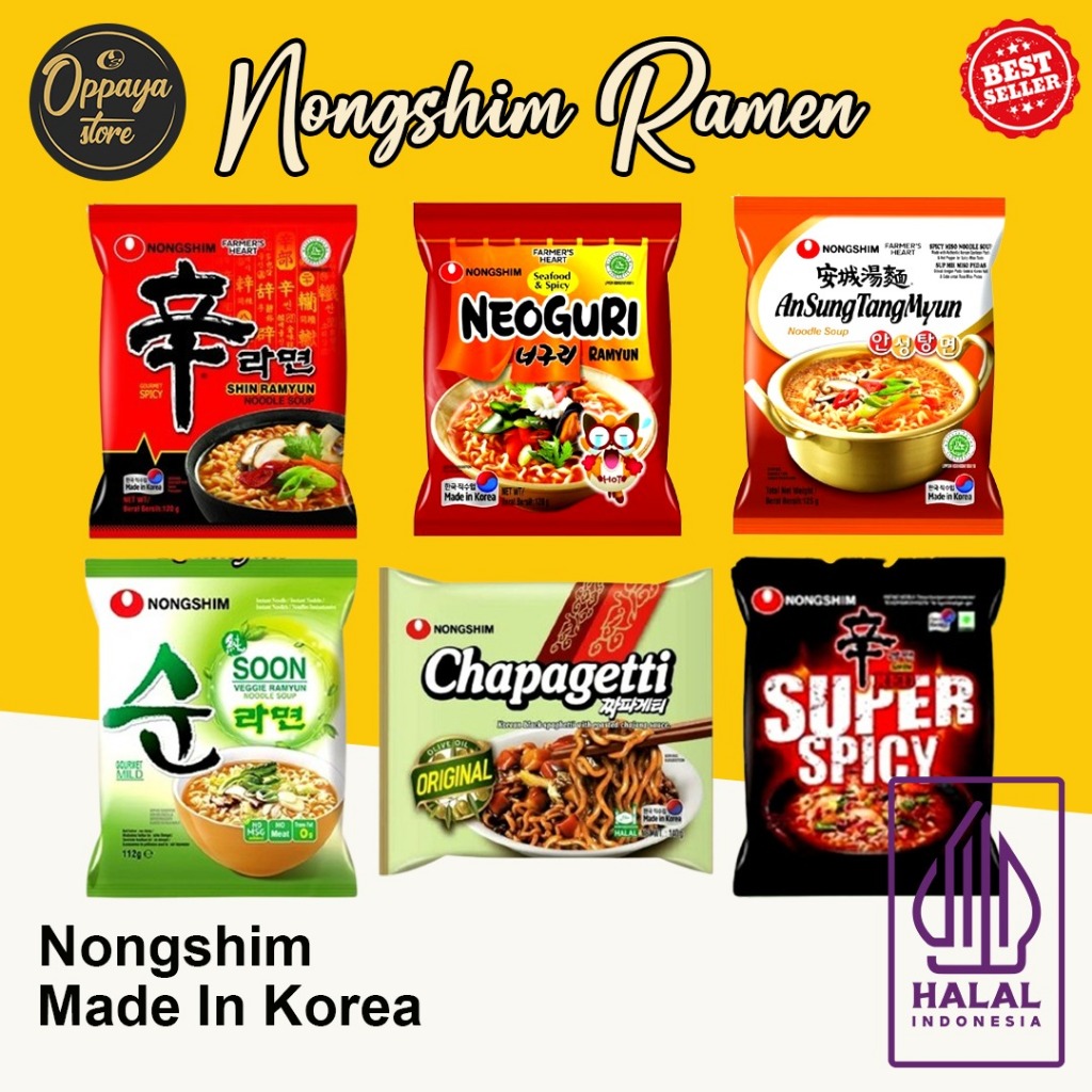 

Ramen Mie Nongshim - Semua Varian Mie Nong Shim Korea Ramen