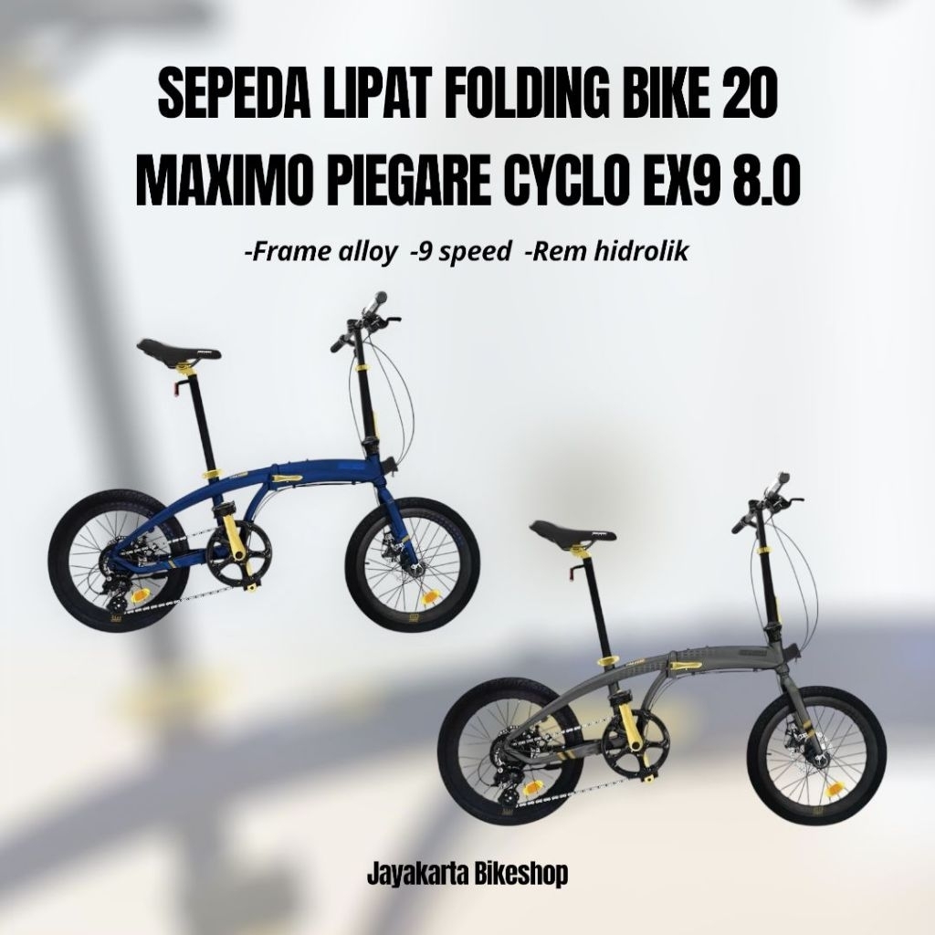 SEPEDA LIPAT 20 INCH MAXIMO PIEGARE CYCLO EX9 8.0 | FOLDING BIKE DEWASA ORIGINAL