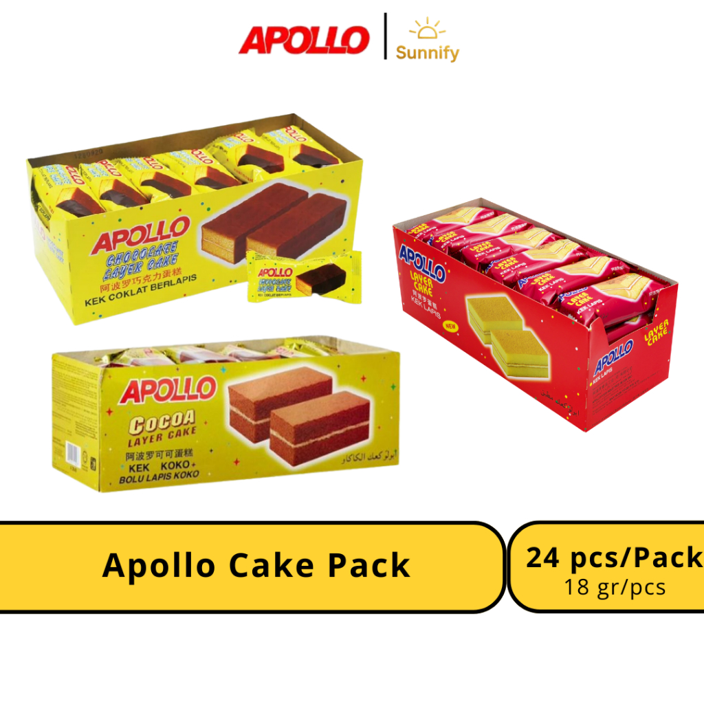 

Apollo Layer Cake Bolu Lapis Coklat / Original / Cocoa isi 24 pcs x 18 gr