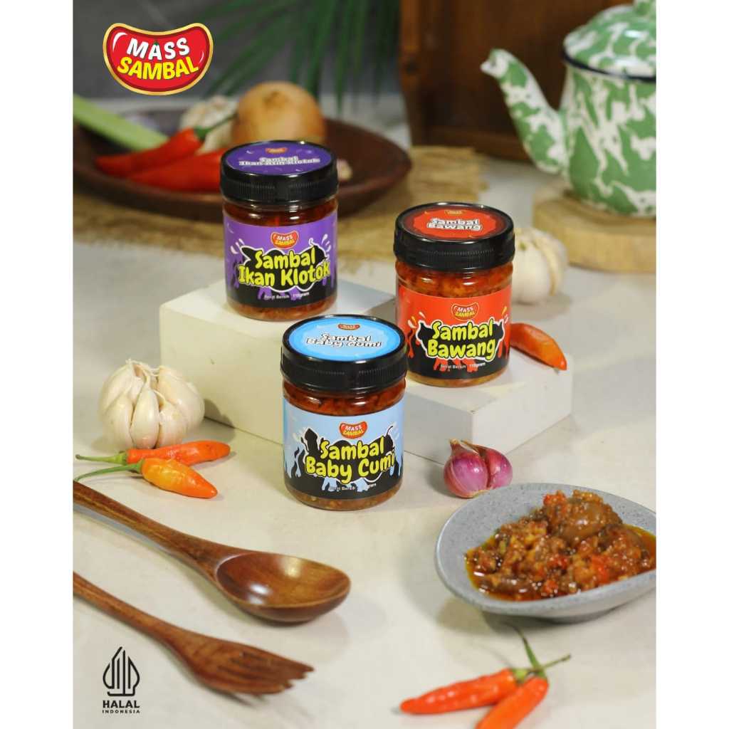 

MASS SAMBAL - SAMBAL BABY CUMI, SAMBAL BAWANG, SAMBAL IKAN ASIN KLOTOK