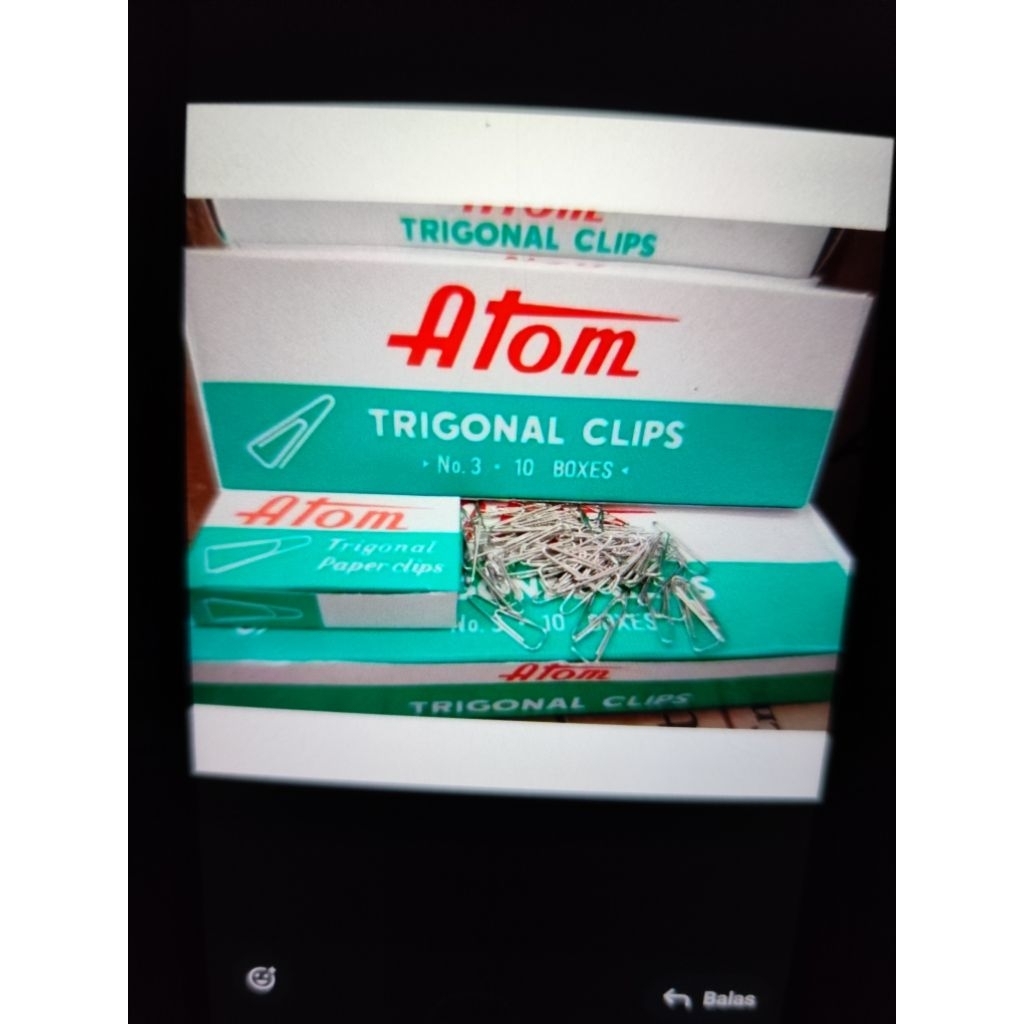 

paper clip merek atom no. 3 1box isi 10kotak
