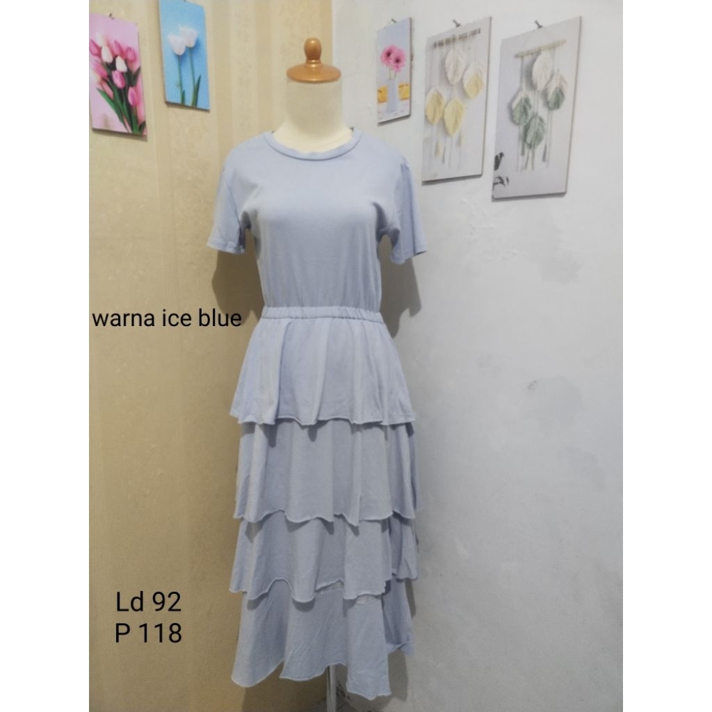 Dress preloved umpak ice blue