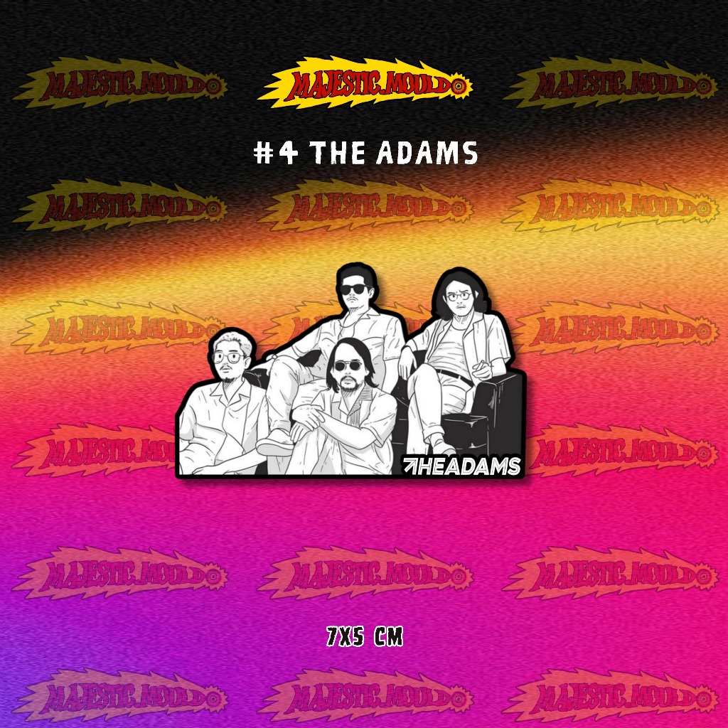 

#4 The Adams – Stiker Band Vinyl Glossy | Tahan Air & Luntur (Laptop/Helm/Tumbler/dan media lainnya)