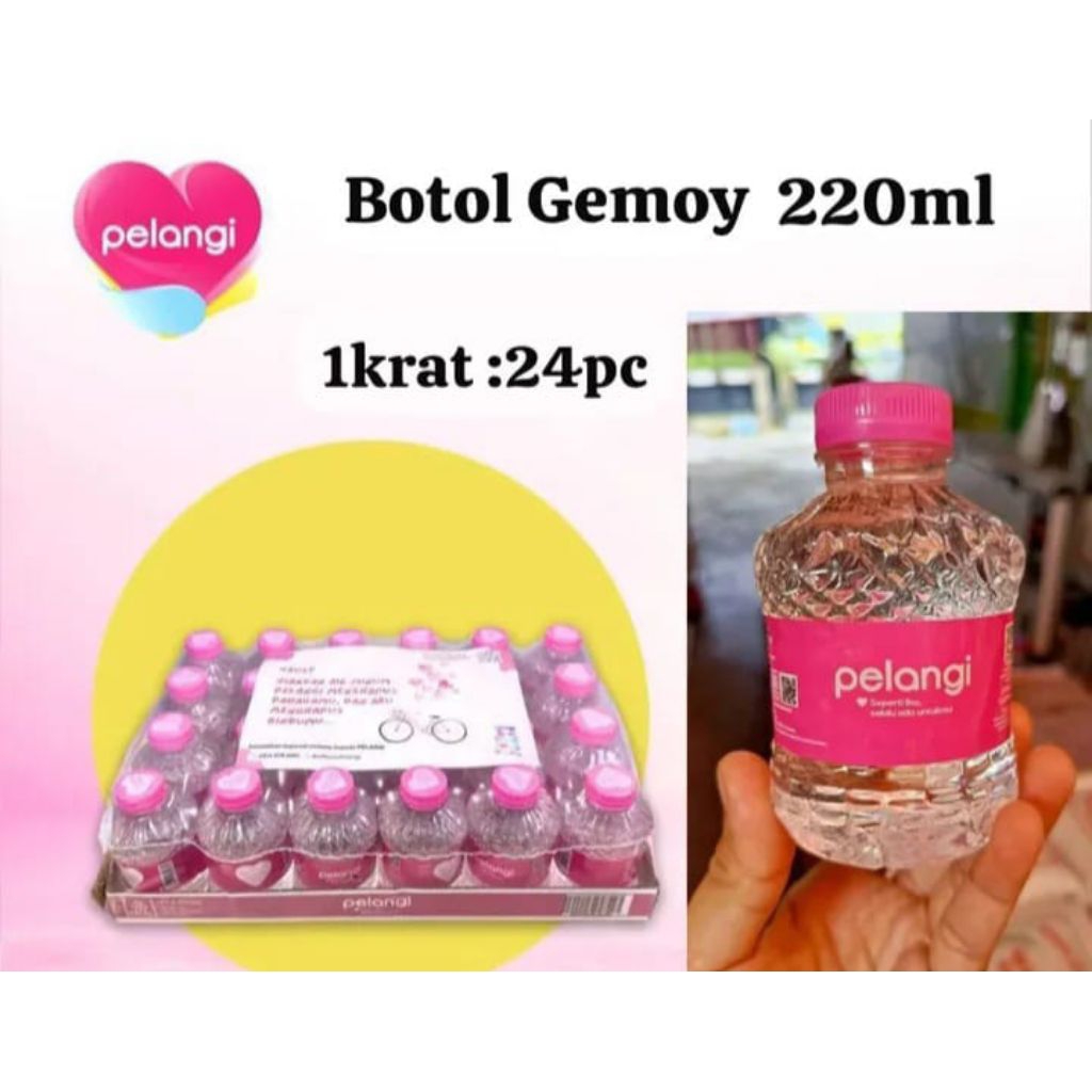 

Air minum pelangi botol gemoy isi 24 pcs/pelangi gemoy