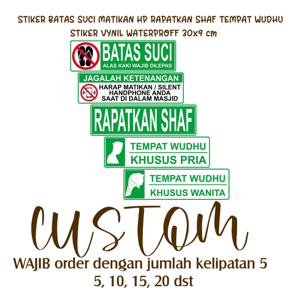 

STIKER STICKER BATAS SUCI UNTUK MASJID - MUSHOLA